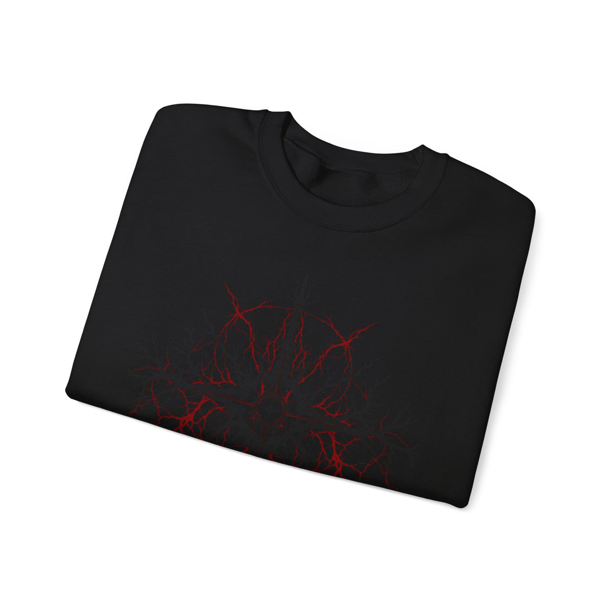 Celestial Thorn Cross Sweatshirt — Gothic Compass Crewneck
